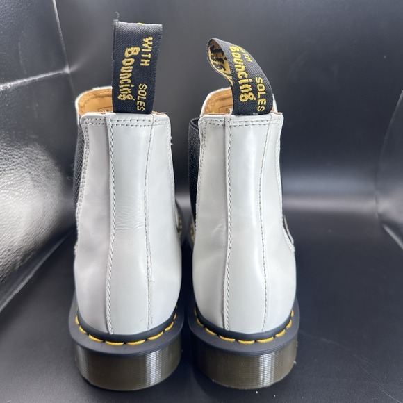 Doc Martens 2976 Yellow Stitch Smooth Leather Chelsea Boots Women's Sz 10 Mens 9 - Picture 6 of 14